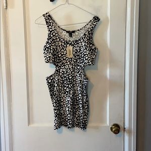 Leopard Print Side Cut Dress